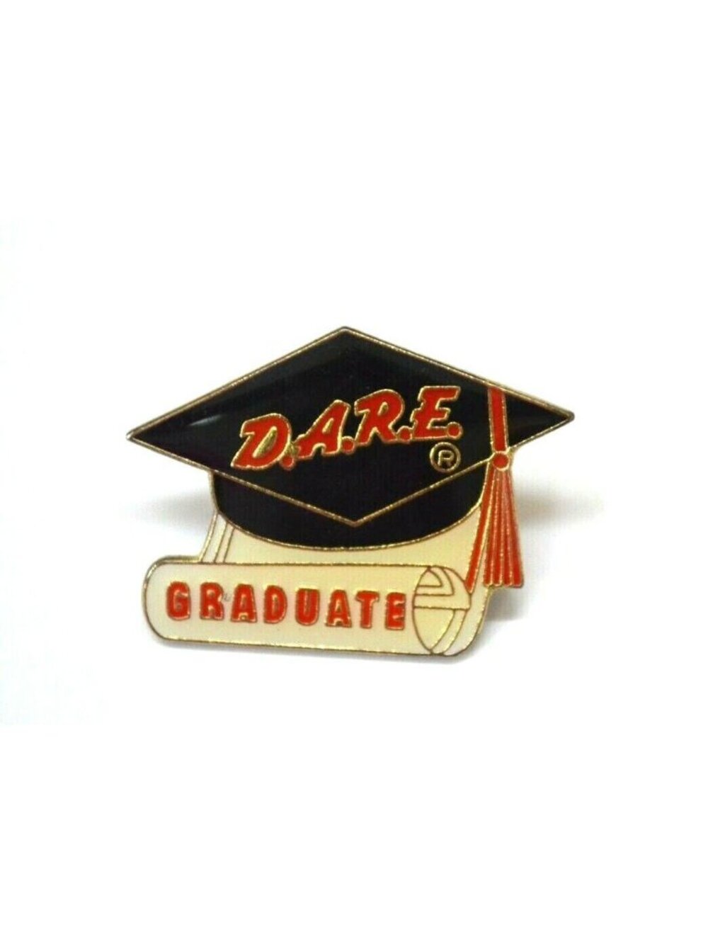 Vintage DARE Graduate Pin Say No To Drugs Gangs Violence Enamel Bag Gear Lapel